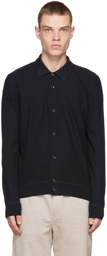 Brioni Navy Wool Knit Cardigan