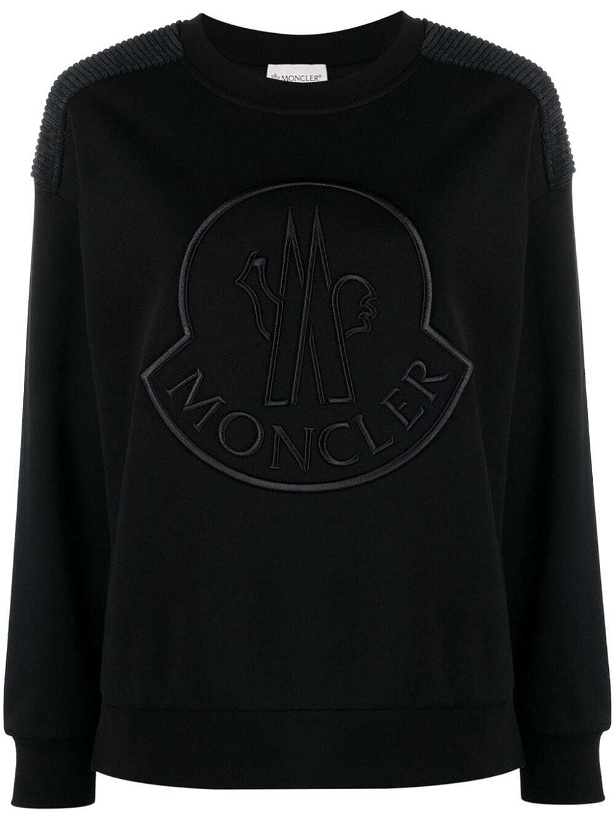 Photo: MONCLER - Logo Cotton Crewneck Sweatshirt