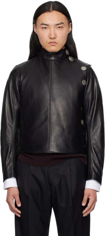 Photo: Enfants Riches Déprimés Black Fencing Leather Jacket