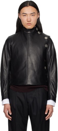 Enfants Riches Déprimés Black Fencing Leather Jacket