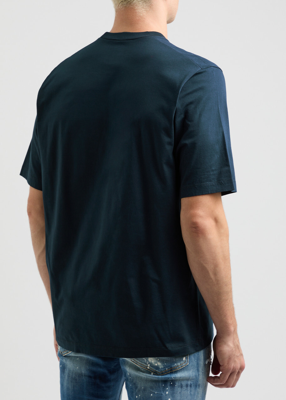 DSQUARED2 Logo-appliquéd Cotton T-shirt Navy
