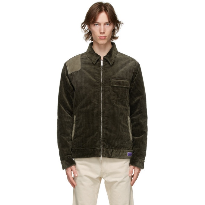 Photo: Golden Goose Green Corduroy and Suede Anselmo Jacket