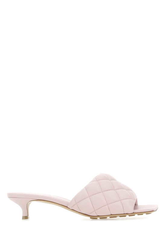 Photo: Bottega Veneta Light Pink Nappa Leather Padded Sandals