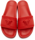 Versace Red Palazzo Pool Slides