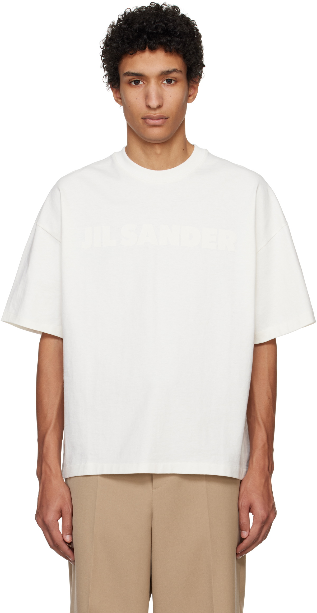 Jil Sander Off-White Printed-Logo T-shirt Jil Sander
