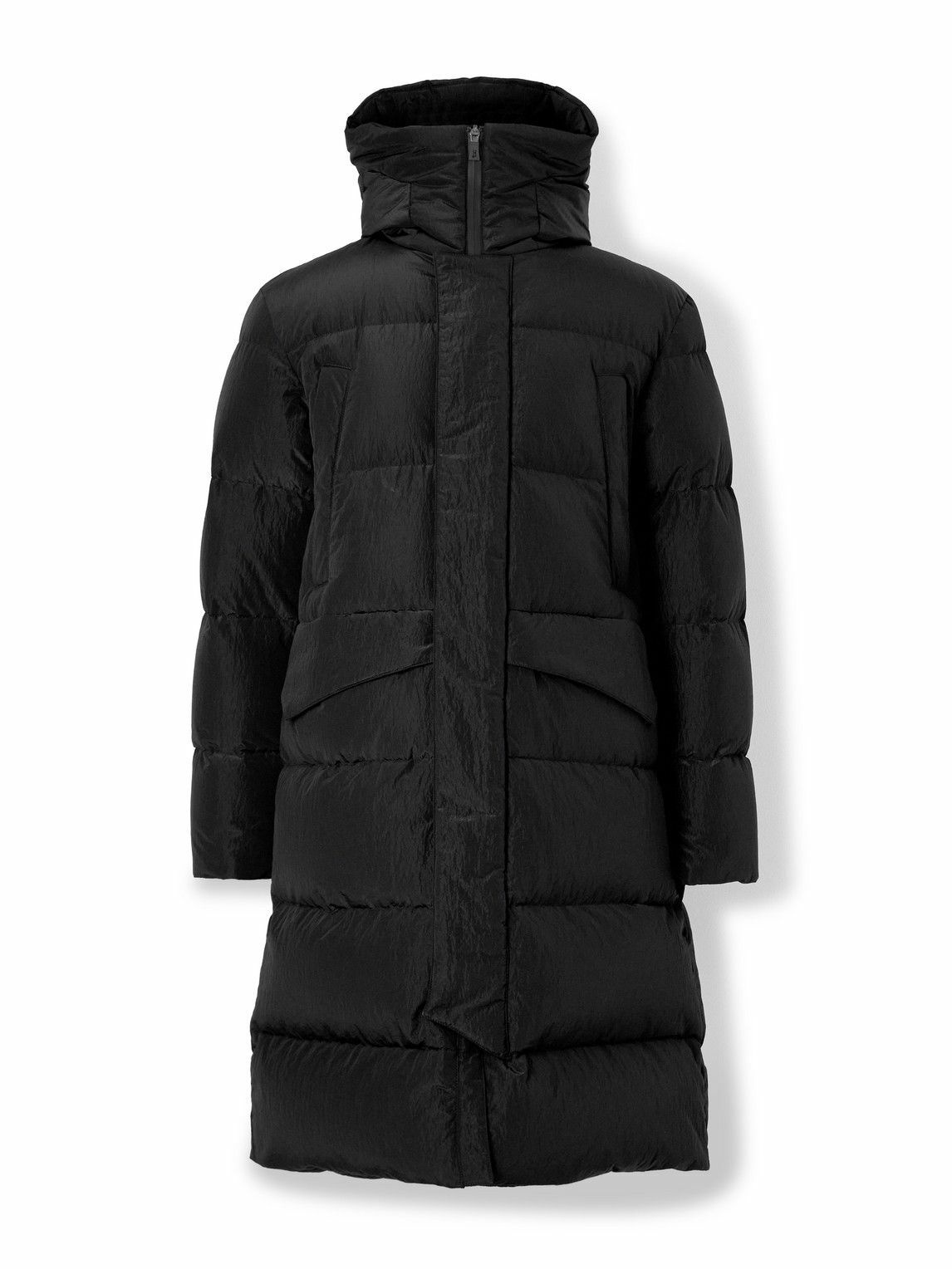 Photo: Herno Laminar - Laminar Quilted Crinkled-Shell Hooded Down Parka - Black