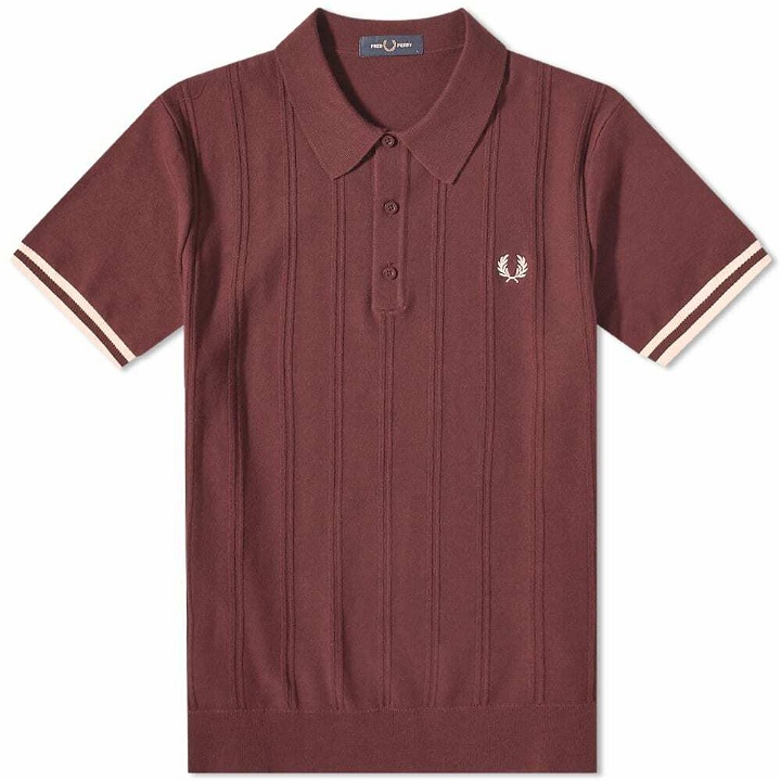 Photo: Fred Perry Authentic Men's Knit Polo Shirt in Oxblood