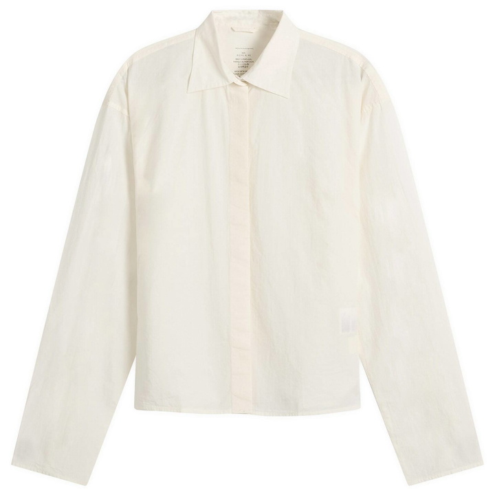 Photo: mfpen Women's Software Shirt in Off White Micro Check