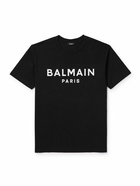 Balmain - Logo-Print Cotton-Jersey T-Shirt - Black