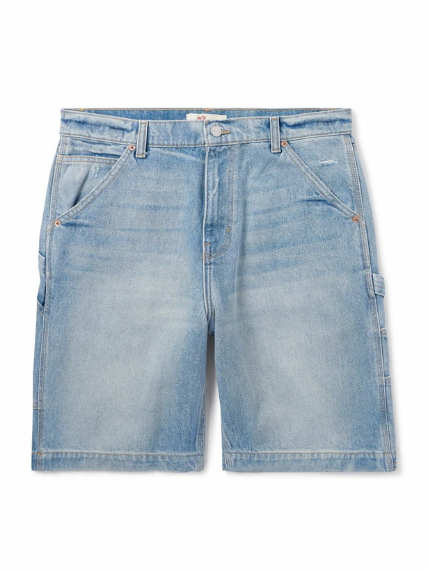 Photo: Cherry Los Angeles - Straight-Leg Denim Shorts - Blue