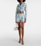 Versace Underwater Barocco cotton poplin shorts
