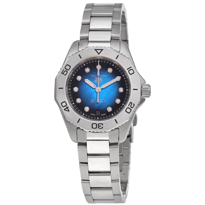 Photo: Tag Heuer Aquaracer Automatic Diamond Blue Dial Ladies Watch WBP2411.BA0622