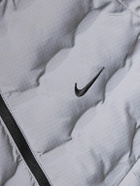Nike Running - Repel Logo-Print Quilted Therma-FIT ADV AeroLoft Gilet - Gray