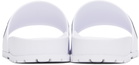 Versace Jeans Couture White Logo Shelly Pool Slides