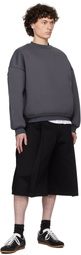 Seventh Black Bermuda Pleat Shorts