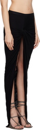 Rick Owens Lilies Black Porterville Twist EDFU Maxi Skirt