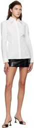 LVIR Black Faux-Leather Miniskirt