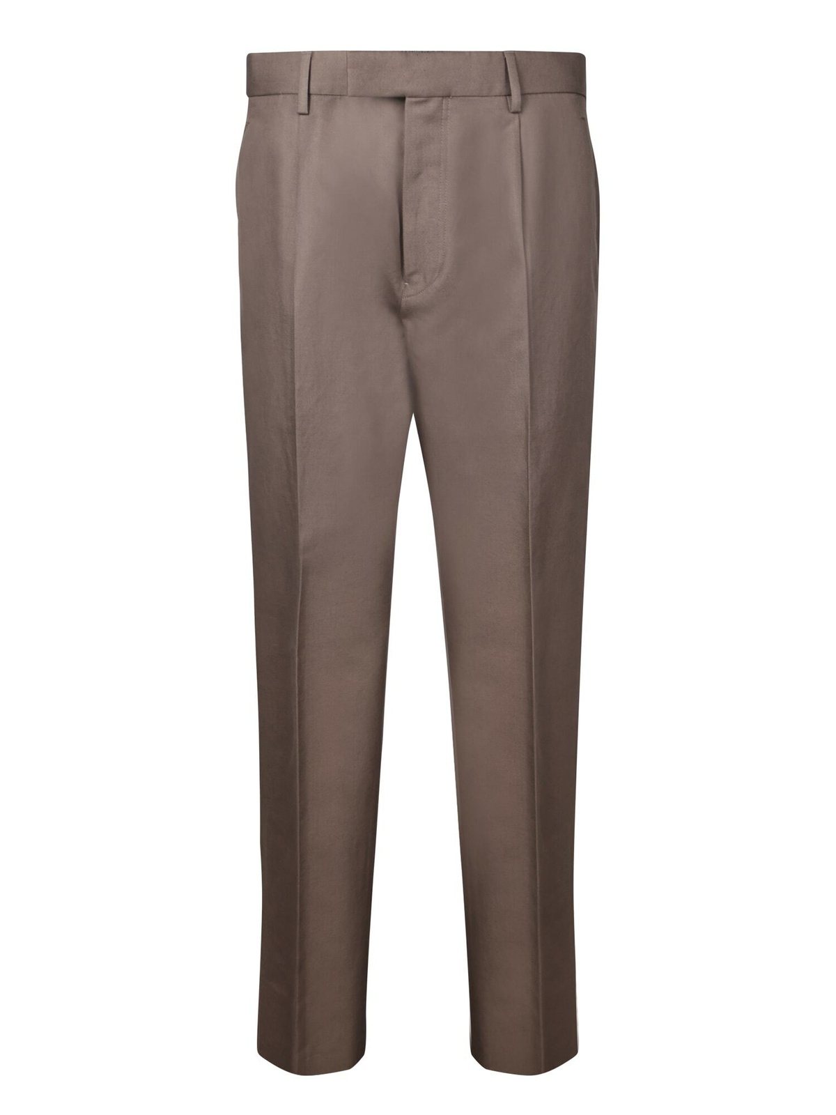 Zegna Brown Cotton And Linen Pants Zegna