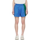Kenzo Blue and Green Shell Shorts