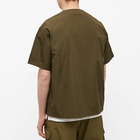 Uniform Bridge Men's Short Sleeve Nylon Shirt in Olive Green