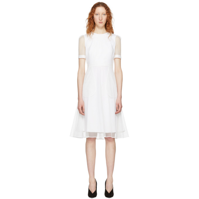 【関税&送料込】Givenchy Monogram 72 Tulle Sheath Dress Givenchy Long Sleeve Monogram Tulle Midi Dress - Black - 70