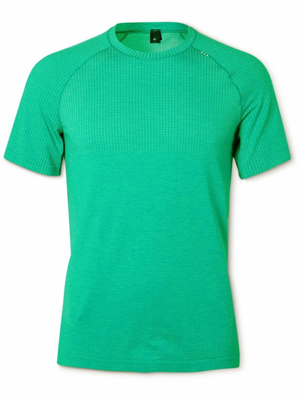 Photo: Lululemon - Metal Vent Tech Striped Stretch-Jersey T-Shirt - Green
