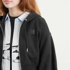 Air Jordan Women's Flight Fleece Crop Hoodie in Black/Smoke Grey