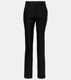 Loewe High-rise wool and silk straight pants