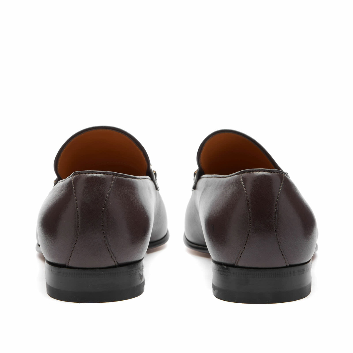 Gucci Interlocking-g Leather Loafers in Cocoa $825 Mens Brown Gucci Leather GG Loafers Sz 8 G / 9 US  main image 3