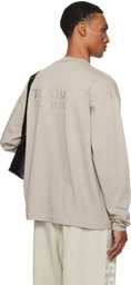 Fear of God ESSENTIALS Taupe Classic Fit Long Sleeve T-shirt