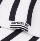 Armor Lux - Striped Stretch Cotton-Blend Socks - White