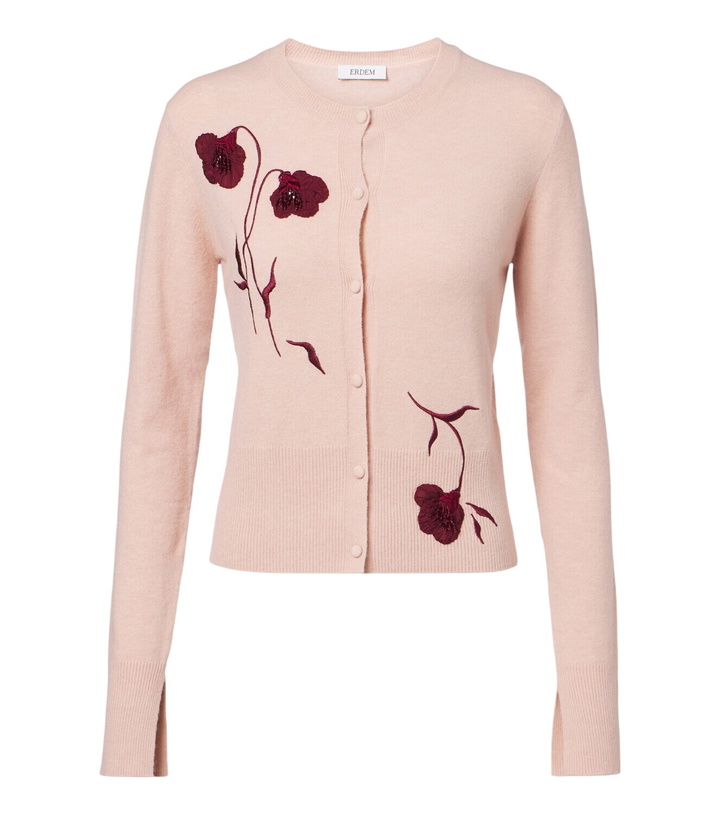 Photo: Erdem Floral-appliqué cardigan