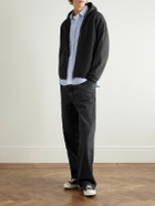 A.PRESSE - Vintage Cotton-Jersey Zip-Up Hoodie - Black
