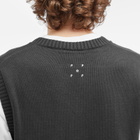 Pop Trading Company Men's Arch Logo Knit Vest in Anthracite
