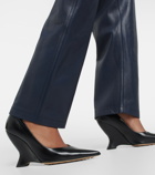 Bottega Veneta - Belted wide-leg leather pants