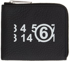 MM6 Maison Margiela Black Small Logo Zip Around Wallet