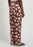 Rabanne Floral-print Wide-leg Silk Trousers Multicoloured