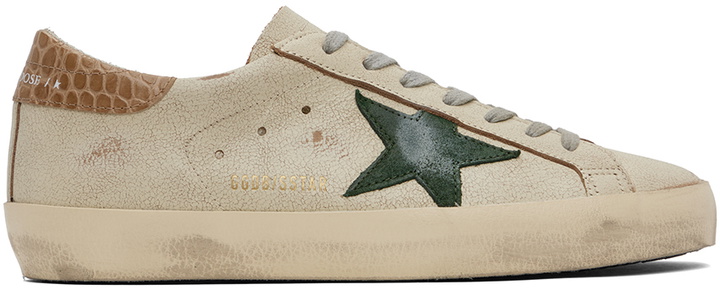 Photo: Golden Goose Beige Super-Star Classic Sneakers