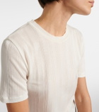 The Row Etina ribbed-knit cotton T-shirt