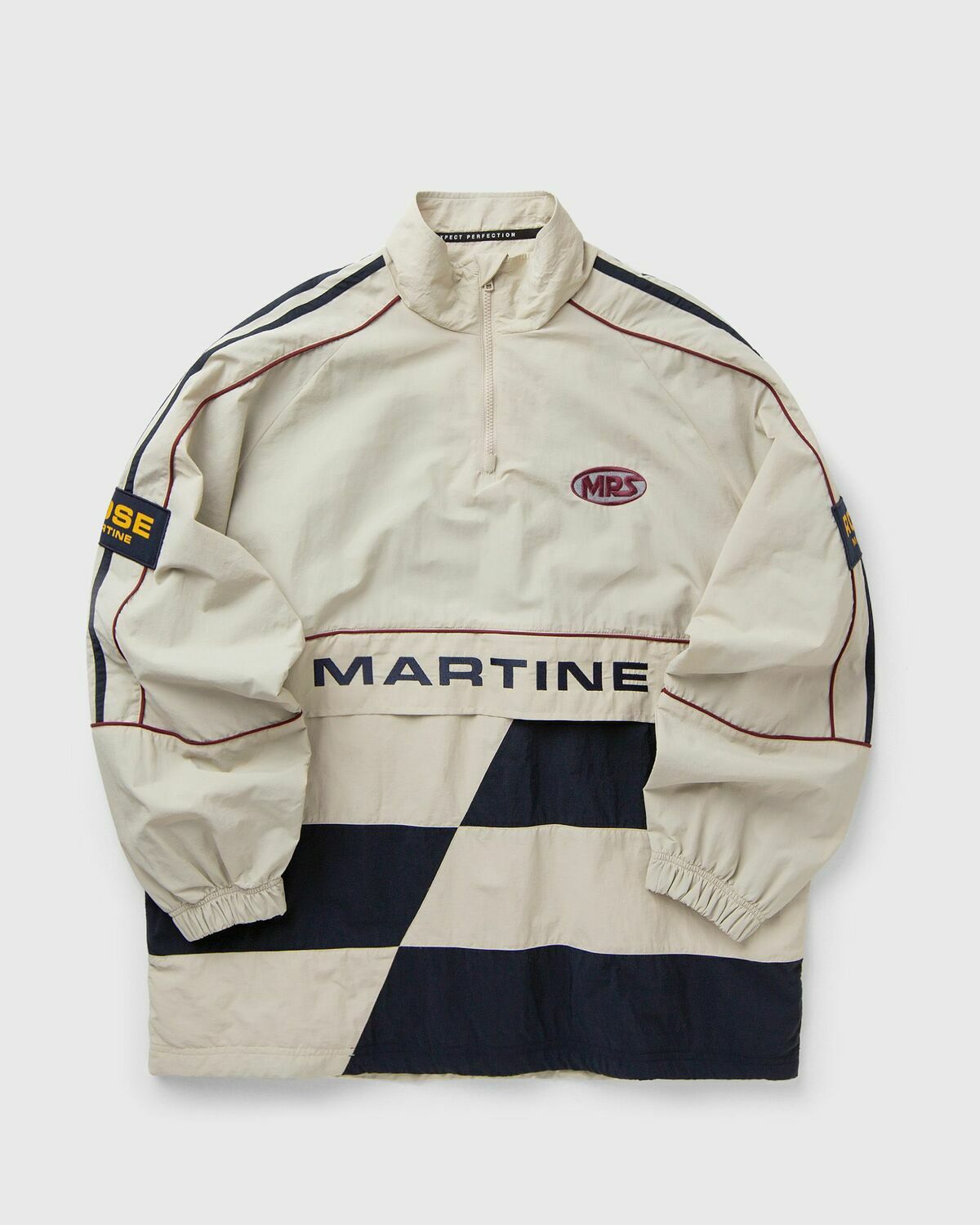 Martine Rose HOCKEY PULLOVER White Mens Half-Zip
