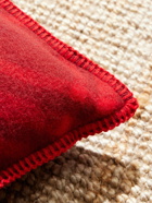 Burberry - Logo-Appliquéd Checked Brushed-Wool Cushion