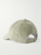 A.P.C. - Charlie Logo-Embroidered Wool-Blend Corduroy Baseball Cap - Neutrals