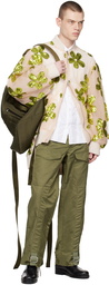 Simone Rocha Khaki Large Bow Tie Backpack