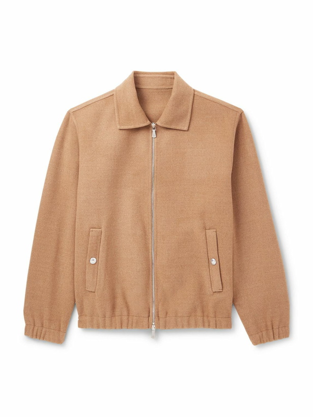 Photo: Eleventy - Wool-Felt Bomber Jacket - Brown