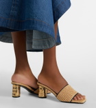 Givenchy Tape leather-trimmed mules