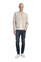 Salvatore Santoro Bomber Jacket In Beige Leather