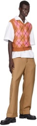 Marni Brown & Pink Argyle Vest