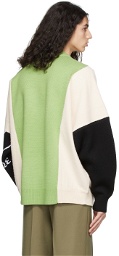 We11done Green Acrylic Sweater
