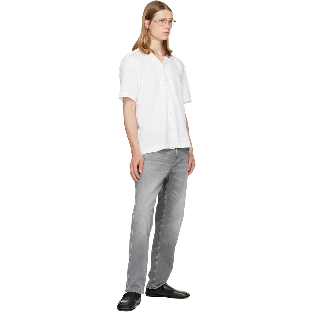 BOSS Gray Maine Regular-Fit Comfort-Stretch Jeans