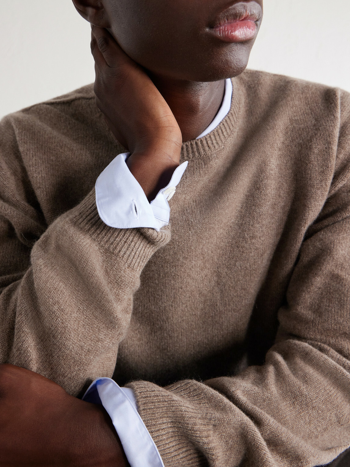 Jil Sander - Cashmere and Wool-Blend Sweater - Brown